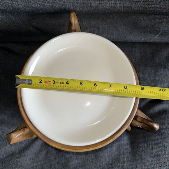 Natural Wood Elephant Serving Fruit Tray Bowl Food Dish Platter Plate Thailand - Picture 8 of 9